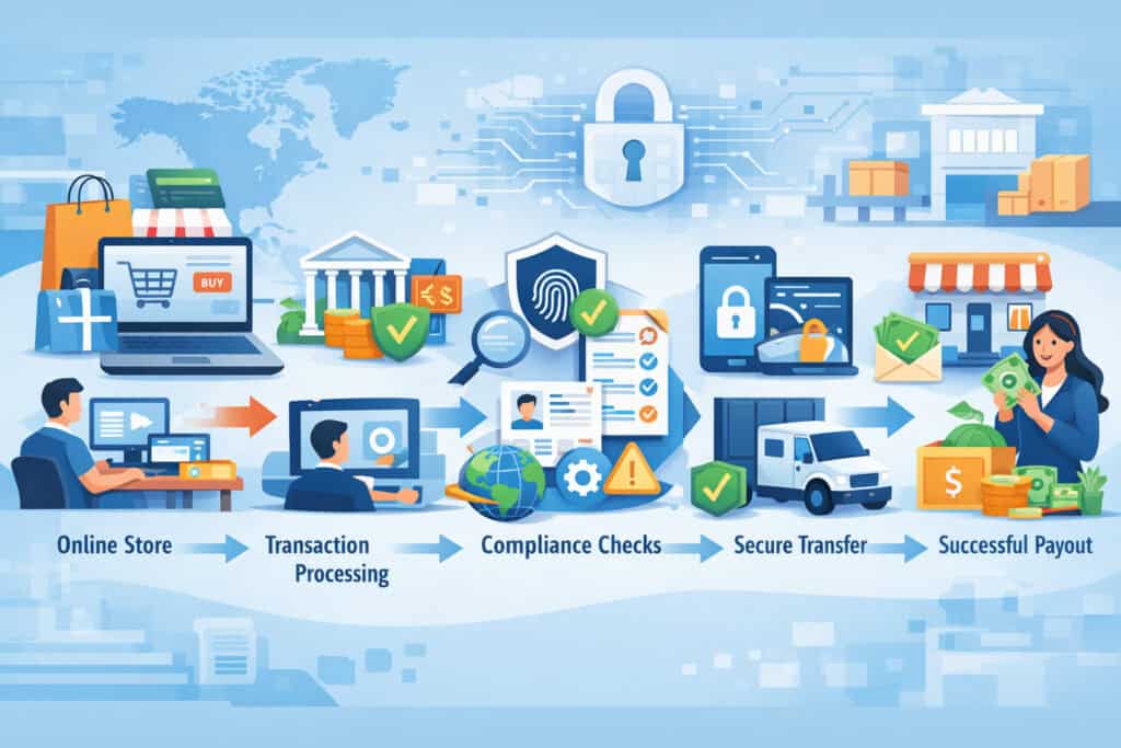 Build a compliant transfer workflow for online sales