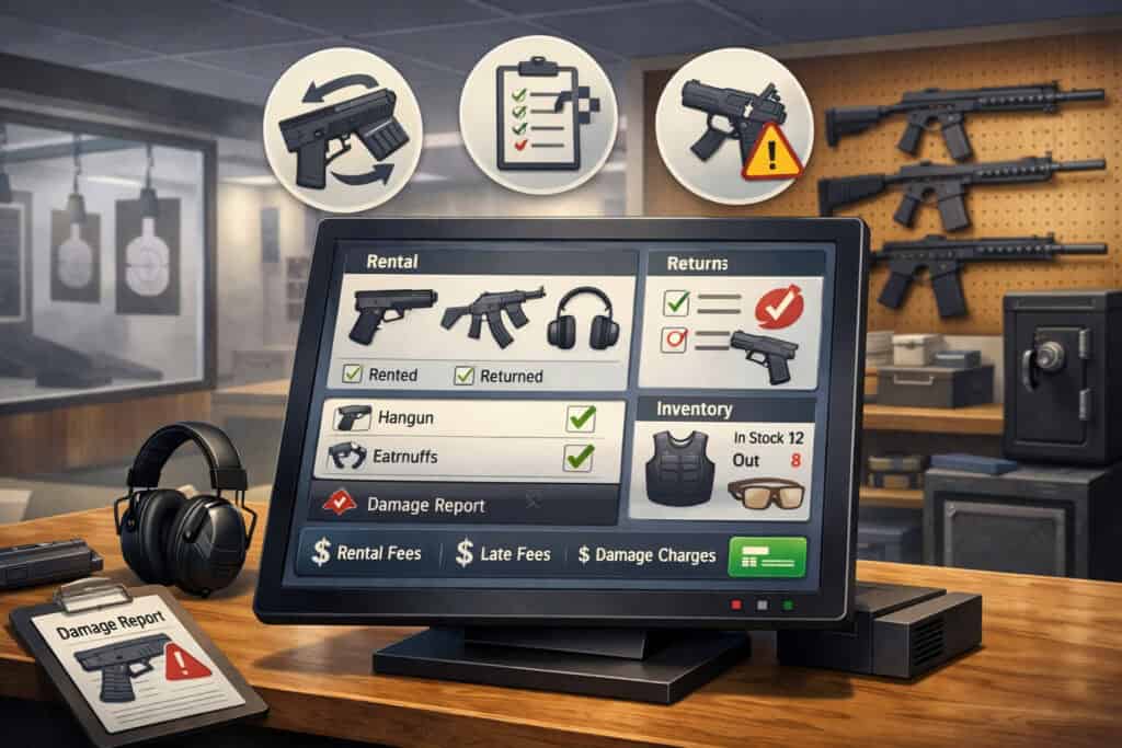Rentals, Returns, and Damage Controls Built Into the Shooting Range POS System