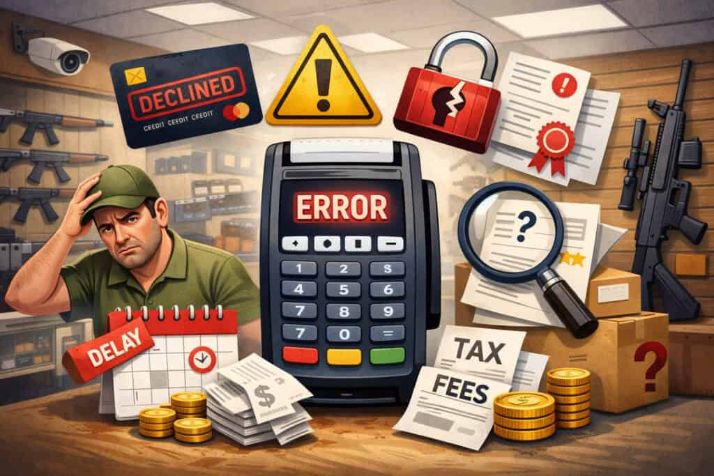 The Most Common Payment Processing Problems for Gun Shops and Firearms Retailers