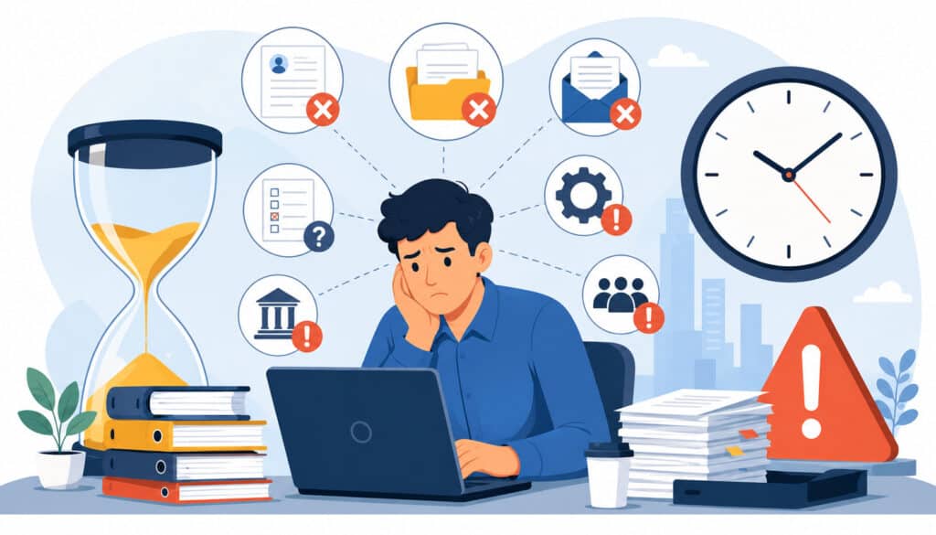 Application delay due to missing documents and processing issues