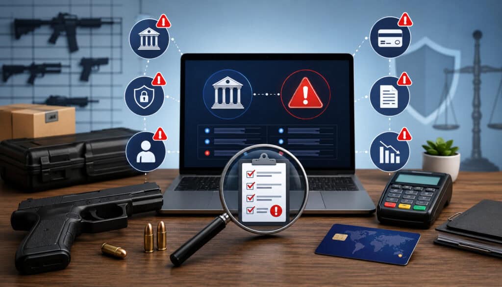 FFL merchant account compliance and risk illustration