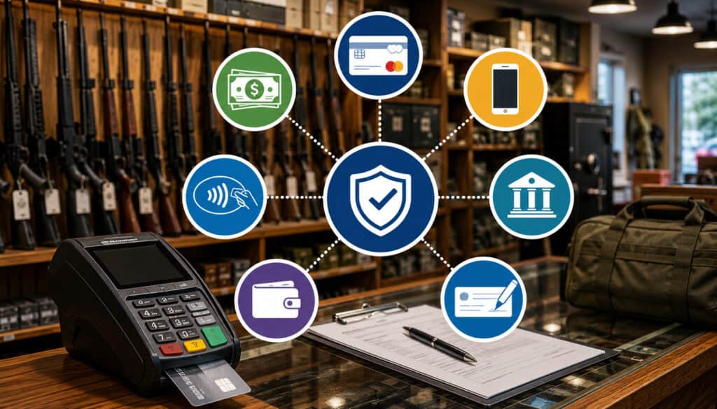 FFL dealer payment methods and secure processing