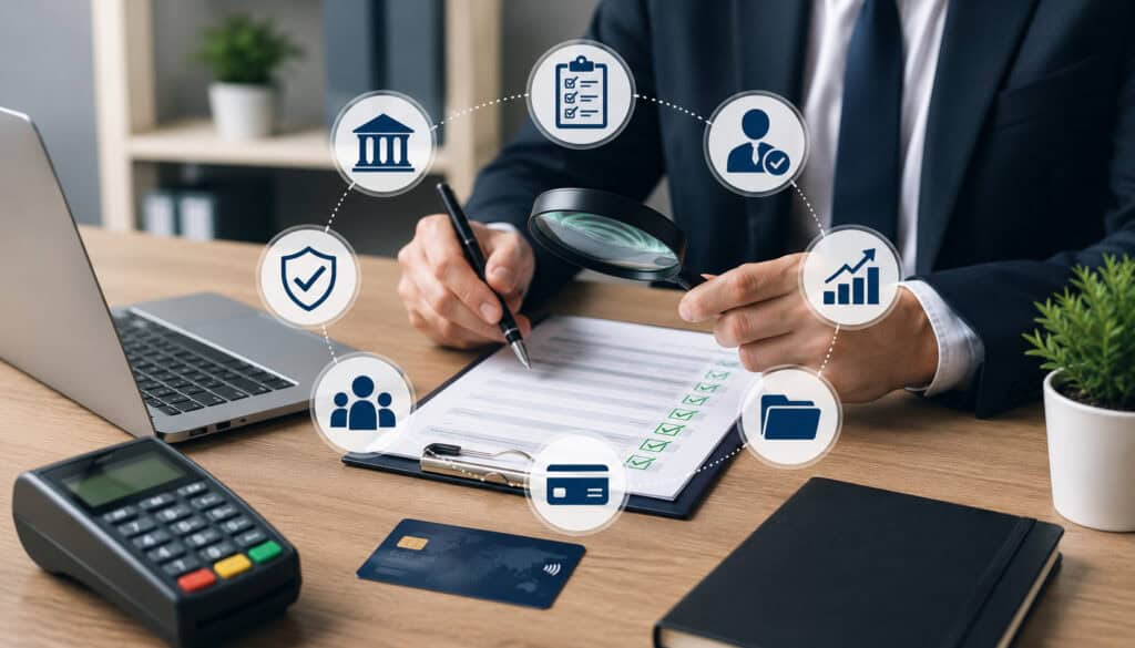 Merchant account underwriting requirements review