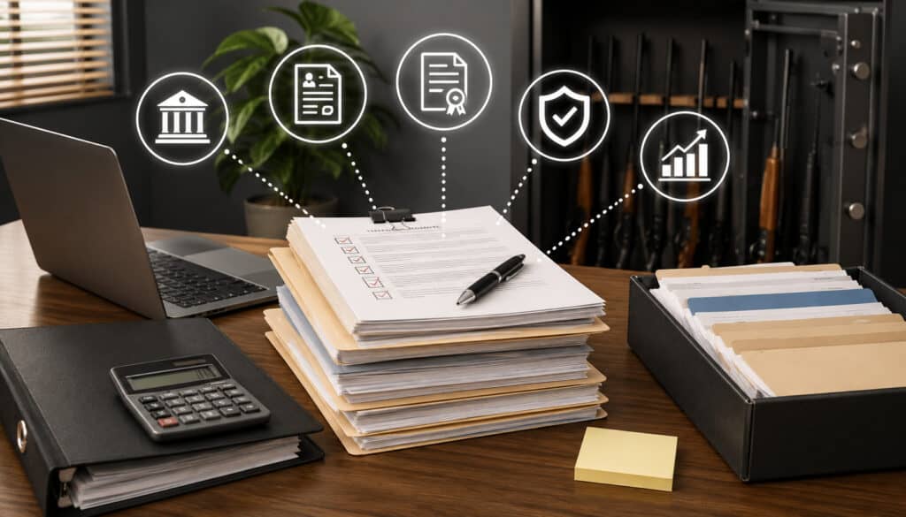 Documents prepared before applying for a firearm merchant account